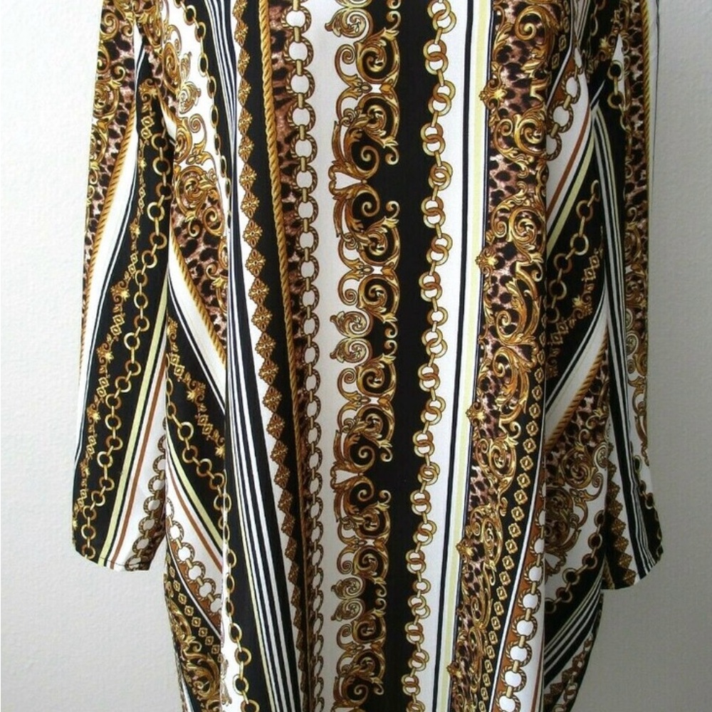 Elegant Black and Gold Patterned tunic